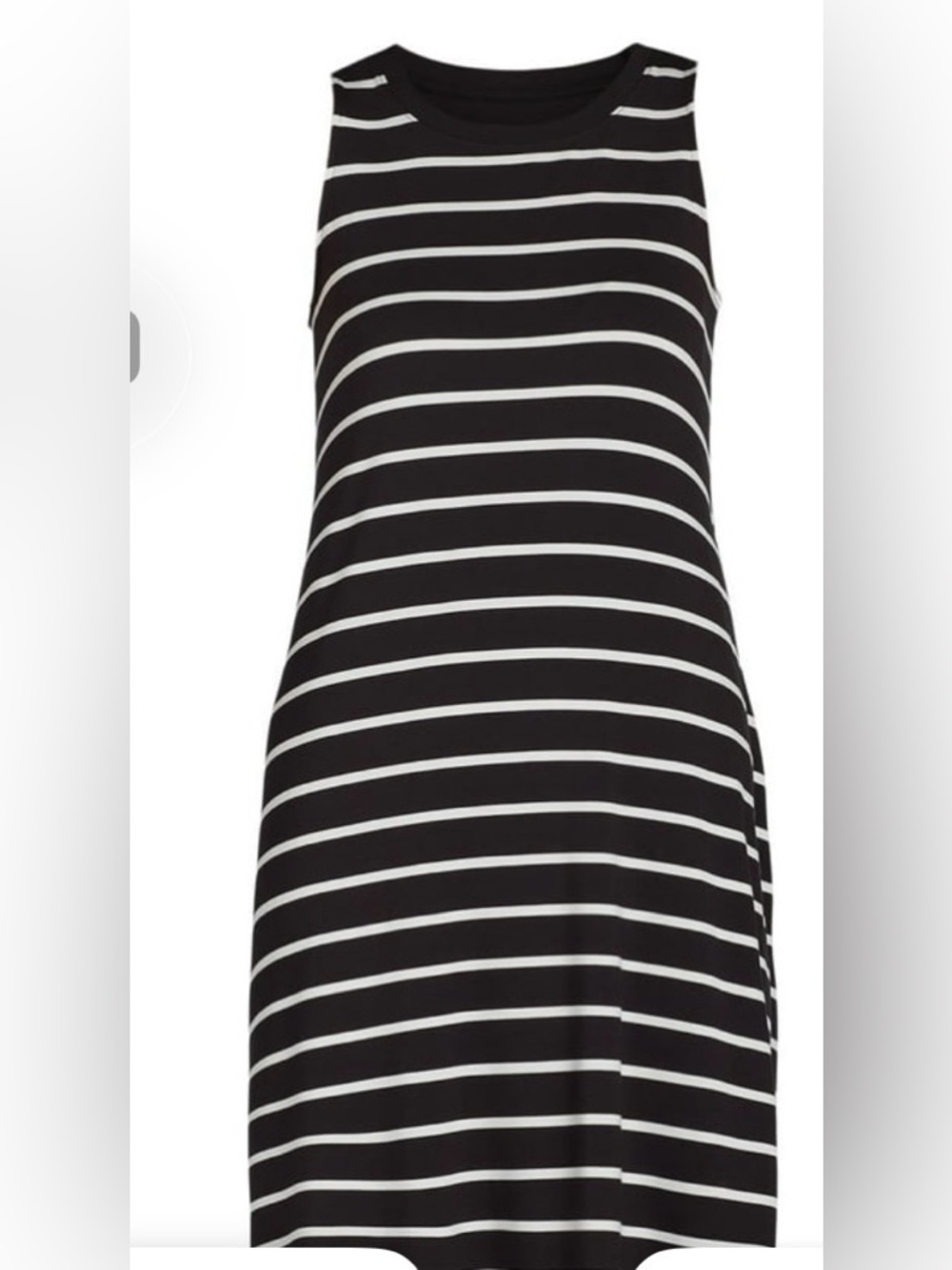 Time &Tru Sleeveless Black & White Striped Tank Dress